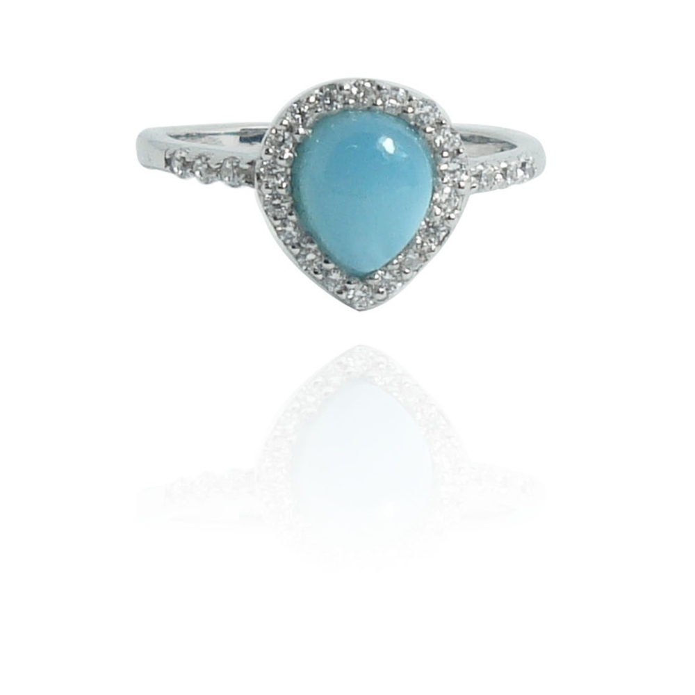 Sterling Silver Larimar Ring